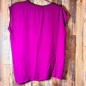 Ann Taylor Factory‎ Top Womens L Purple Sleeveless Blouse Casual